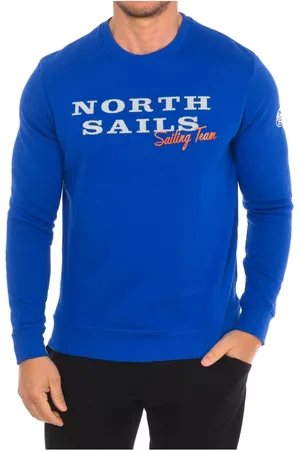 North Sails Bluzy, Mężczyzna, Niebieski, 2XL, Nylon, Żakardowy Sweter z Okrągłym Dekoltem