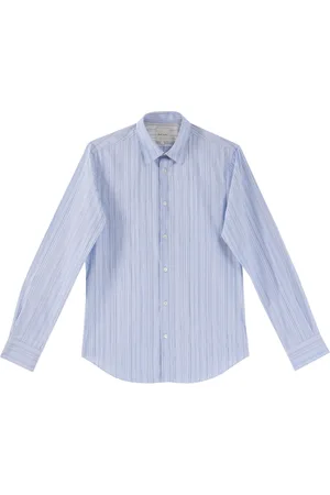Paul Smith Koszule, Mężczyzna, Niebieski, L, Slim Fit Koszula W Paski z Długim Rękawem