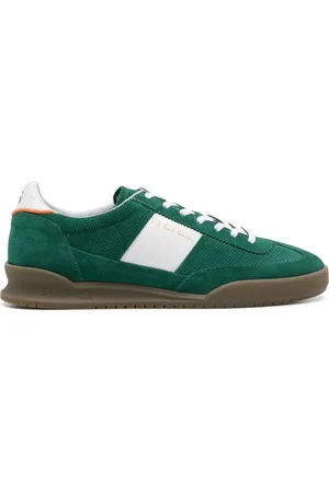 Paul Smith Buty, Mężczyzna, Zielony, 40 EU, Zamsz, Zielone Zamszowe Trampki na Sznurowadła