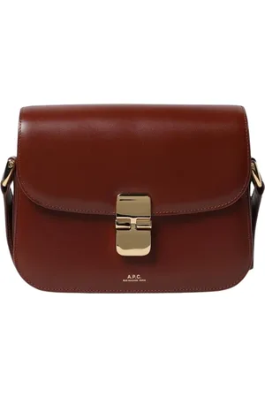 A.P.C. Torebki, Kobieta, brązowy, ONE SIZE, Brązowa Skórzana Torba na Ramię