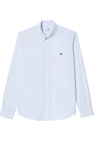 Lacoste Koszule, Mężczyzna, Niebieski, 2XL, Klasyczna Męska Koszula z Długim Rękawem