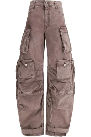 The Attico Jeansy, Kobieta, Fioletowy, W26, Jeansyy Cargo z Oversize Fit