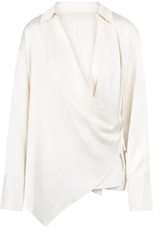 Helmut Lang Bluzki, Kobieta, Biały, XS, Bluzka z Kołnierzykiem