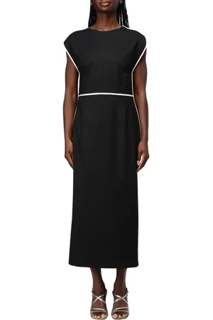HUGO BOSS Sukienki, Kobieta, Czarny, S, Elegancka Czarna Sukienka Boss