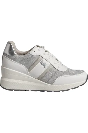 Michael Kors Buty, Kobieta, Biały, 39 EU, Wysokiej jakości Sneakersy z siatką i skórzanymi panelami