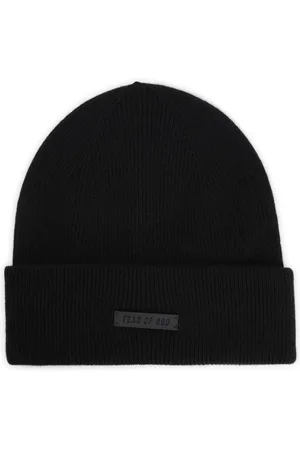 FEAR OF GOD Akcesoria, Mężczyzna, Czarny, ONE SIZE, Kaszmir, Luksusowa czarna czapka z kaszmiru