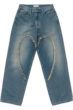 CARNE BOLLENTE Jeansy, Mężczyzna, Niebieski, W26, Bawełna, Jet Wybielone Boyfriend Fit Unisex Jeansy