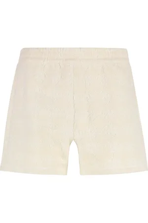 Tory Burch Szorty, Kobieta, Beżowy, M, Nylon, Szorty frotte z logo Jacquard