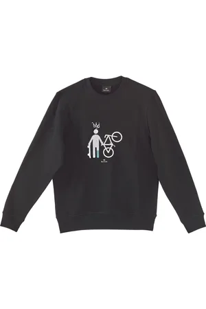 Paul Smith Bluzy, Mężczyzna, Czarny, XL, Bawełna, Bluza z haftem Skater i Rower