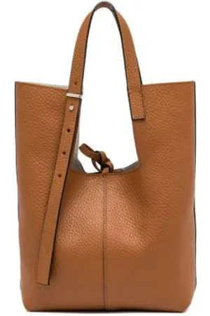 Gianni chiarini Torebki, Kobieta, brązowy, ONE SIZE, Geometryczna skórzana torebka z metalowymi detalami