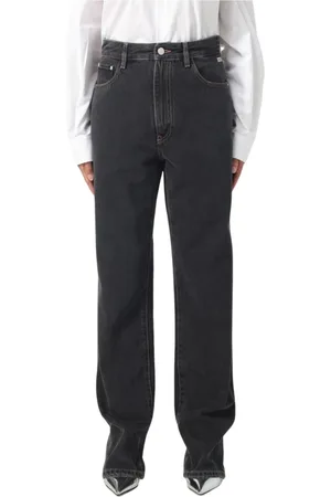 GCDS Jeansy, Kobieta, Czarny, W26, Denim, Czarne Straight Leg Jeansyy dla Kobiet