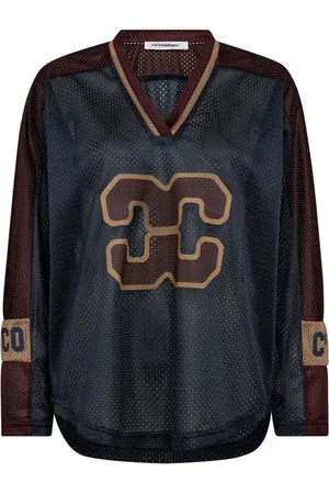 Co`Couture Bluzki, Kobieta, Niebieski, L, Sportowa Bluzka z Logo Granatowa