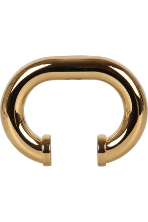 Paco rabanne Akcesoria, Kobieta, Żółty, ONE SIZE, Bransoletka z ognistym otwartym wzorem
