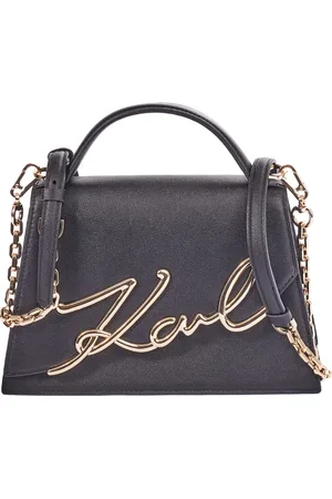 Karl Lagerfeld Torebki, Kobieta, Czarny, ONE SIZE, Skóra, K/Signature 2.0 Medium Crossbody