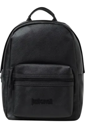 Roberto Cavalli Torebki, Mężczyzna, Czarny, ONE SIZE, Nowoczesny Czarny Plecak