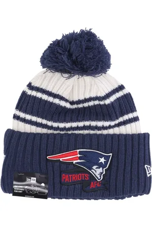 New Era Akcesoria, Mężczyzna, Niebieski, ONE SIZE, NFL Pom Pom Beanie Hat White