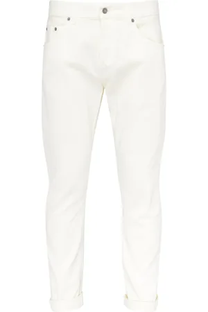 Dondup Jeansy, Mężczyzna, Biały, W30, Bawełna, Białe jeansy regular fit