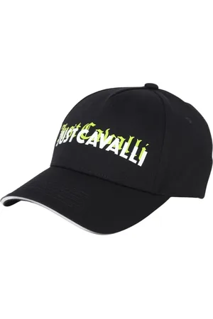 Roberto Cavalli Akcesoria, Mężczyzna, Czarny, ONE SIZE, Czarna Czapka Baseballowa Stylowy Dodatek