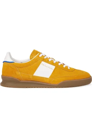 Paul Smith Buty, Mężczyzna, Żółty, 42 EU, Zamsz, Żółte Zamszowe Trampki na Sznurowadła