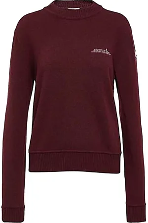 Moncler Swetry, Kobieta, Czerwony, M, Stylowy Sweter dla Modnego Wyglądu