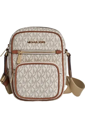 Michael Kors Torebki, Kobieta, Beżowy, ONE SIZE, Poliester, Torba na ramię z nadrukiem logo