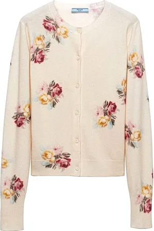 Prada Swetry, Kobieta, Wielobarwność, S, Stylowy Sweter Rozpinany Cardigan