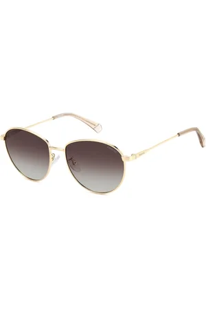 Polaroid Akcesoria, Kobieta, Żółty, 57 MM, Gold/Brown Okulary