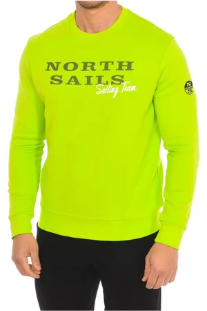 North Sails Bluzy, Mężczyzna, Zielony, L, Nylon, Sweter z żebrowanym dekoltem