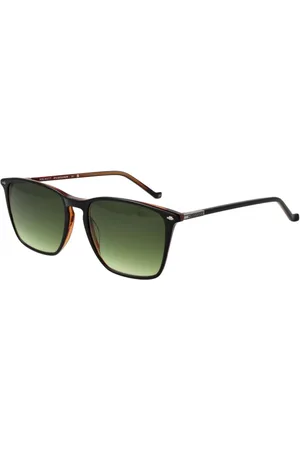 Hackett Akcesoria, Mężczyzna, Czarny, ONE SIZE, Czarne Okulary Przeciwsłoneczne Kwadratowe Zielony Gradient