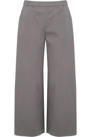 Max Mara Spodnie, Kobieta, Szary, L, Bawełna, Szare Bawełniane Spodnie Antille