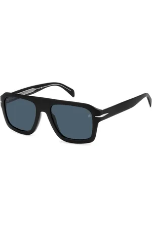DB EYEWEAR BY DAVID BECKHAM Akcesoria, Mężczyzna, Czarny, 54 MM, Czarne/Niebieskie Okulary przeciwsłoneczne DB 7127/S