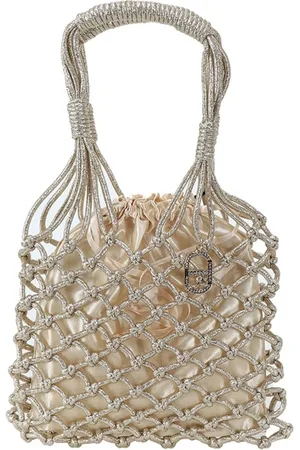 Twin-Set Torebki, Kobieta, Żółty, ONE SIZE, Złota torba na ramię w stylu Glam