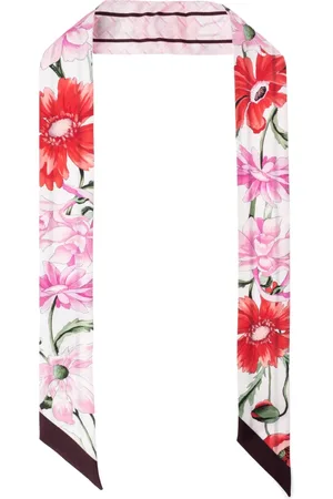 Salvatore Ferragamo Akcesoria, Kobieta, Wielobarwność, ONE SIZE, Mini Apaszka Bandeau w Kwiatowy Wzór