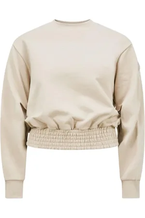 Moncler Bluzy, Kobieta, Beżowy, S, Bluza z Elastycznym Pasem Beżowa Damska