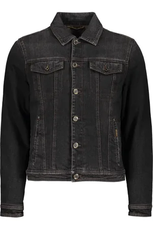 MOORER Kurtki, Mężczyzna, Czarny, 3XL, Denim, Denim Goose Down Padded Jacket