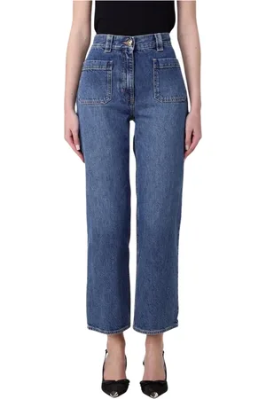 Elisabetta Franchi Jeansy, Kobieta, Niebieski, W26, Klasyczne Niebieskie Straight Leg Jeansy