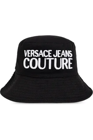 VERSACE Akcesoria, Kobieta, Czarny, S, Kapelusz z wyszytym logo