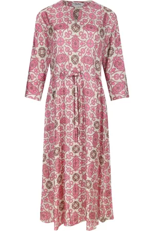 Max Mara Sukienki, Kobieta, Różowy, S, Fioletowa Sukienka z Fioletowym Nadrukiem