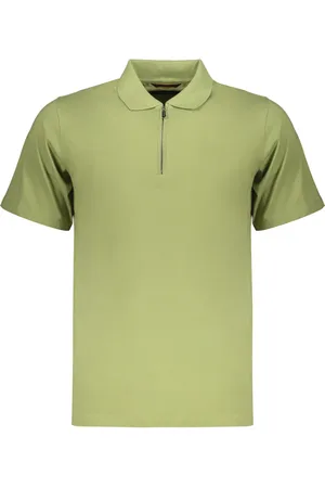 MOORER Koszulki, Mężczyzna, Zielony, L, Bawełniany polo shirt z rozporkami