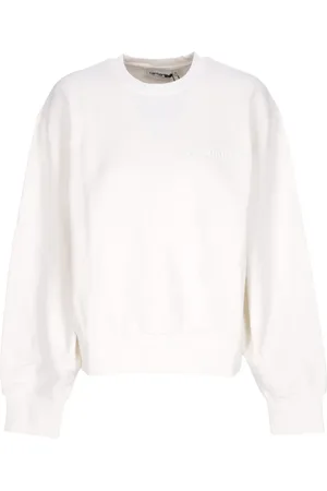 Carhartt Bluzy, Kobieta, Beżowy, XS, Bawełna, Lekka bluza dresowa Crewneck