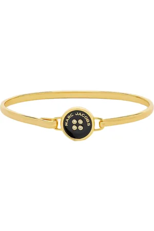 Marc Jacobs Akcesoria, Kobieta, Żółty, ONE SIZE, Bransoletka na Guzikowym Zawiasie