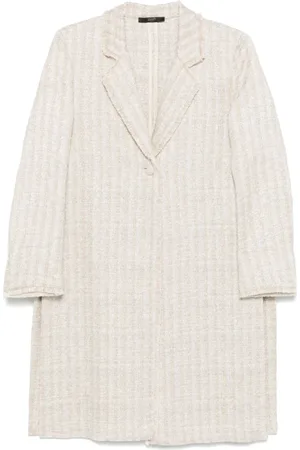 SEVENTY BY SERGIO TEGON Płaszcze, Kobieta, Beżowy, M, Elegant Cream Coat