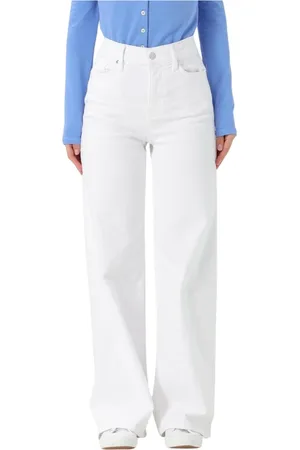 Frame Jeansy, Kobieta, Biały, W28, Białe Jeansyy Wide Leg