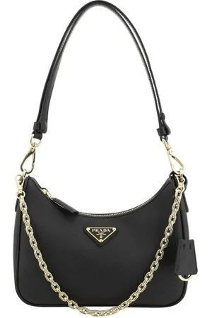 Prada Torebki, Kobieta, Czarny, ONE SIZE, Luksusowa Torba na Ramię z Paskiem na Ramię