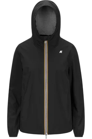 K-Way Kurtki, Kobieta, Czarny, XL, Wodoodporna Kurtka z Poliestru Stretch