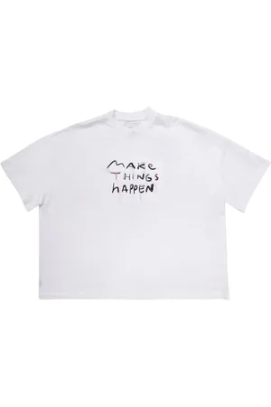 BONSAI Koszulki, Mężczyzna, Biały, M, Oversize Fit T-Shirt Make Things Happen