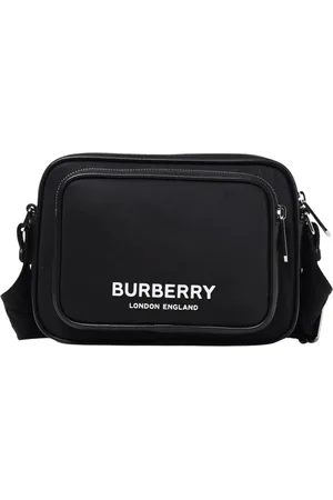 Burberry Torebki, Mężczyzna, Czarny, ONE SIZE, Czarna Torba na Ramię z Zamykaniem na Zamek
