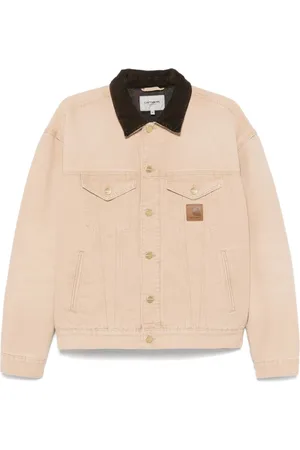 Carhartt Kurtki, Mężczyzna, Beżowy, M, Bawełna, Klasyczna kurtka typu trucker 