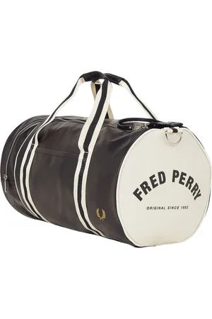 Fred Perry Torebki, Mężczyzna, Czarny, ONE SIZE, Poliester, Czarna Classic Barrel Bag Akcesoria