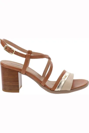 Nero Giardini Buty, Kobieta, Beżowy, 35 EU, Skóra, Skórzane Sandały Damskie Elegancki Styl